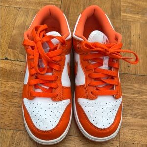 LAST CALL Nike Kids Orange and White dunks